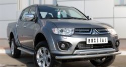 35 999 р. Широкая защита порогов SLITKOFF Mitsubishi L200 5 KK,KL дорестайлинг (2015-2019)  с доставкой в г. Йошкар-Ола. Увеличить фотографию 4