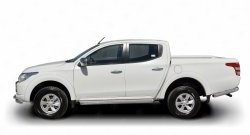 24 749 р. Широкая защита порогов (рестайлинг) Russtal  Mitsubishi L200  5 KK,KL (2015-2019) дорестайлинг (Защита порогов с со скосами на торцах (вариант 1))  с доставкой в г. Йошкар-Ола. Увеличить фотографию 2