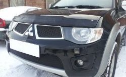 1 499 р. Сетка в решетку радиатора Russtal Mitsubishi Pajero Sport PB дорестайлинг (2008-2013) (черная)  с доставкой в г. Йошкар-Ола. Увеличить фотографию 4