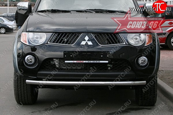 11 069 р. Защита переднего бампера одинарная Souz-96 (d60) Mitsubishi L200 4  дорестайлинг (2006-2014)  с доставкой в г. Йошкар-Ола