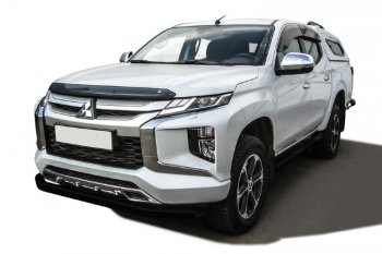 Защита переднего бампера Slitkoff (Ø 76 мм) Mitsubishi L200 5 KK,KL рестайлинг (2018-2022)