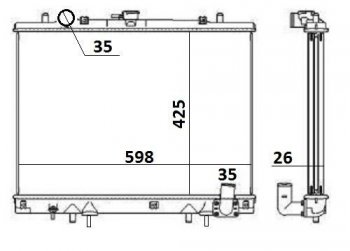 8 799 р. Радиатор двигателя SAT (пластинчатый, 2.5D, МКПП/АКПП, 4WD)  Mitsubishi L200 ( 3 K6T-K7T,  3 K74T) (1996-2006) дорестайлинг, рестайлинг  с доставкой в г. Йошкар-Ола. Увеличить фотографию 1