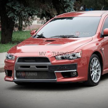 Реснички на фары Mitsubishi Lancer 10 хэтчбэк дорестайлинг (2007-2010)