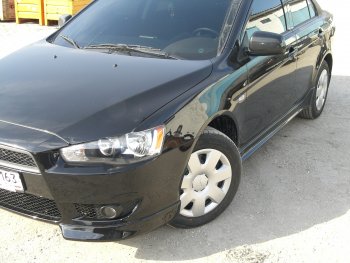 5 499 р. Пороги накладки INTENSE 2.0 Mitsubishi Lancer 10 седан дорестайлинг (2007-2010) (Неокрашенные)  с доставкой в г. Йошкар-Ола. Увеличить фотографию 3