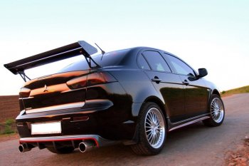 5 499 р. Пороги накладки INTENSE 2.0 Mitsubishi Lancer 10 седан дорестайлинг (2007-2010) (Неокрашенные)  с доставкой в г. Йошкар-Ола. Увеличить фотографию 4