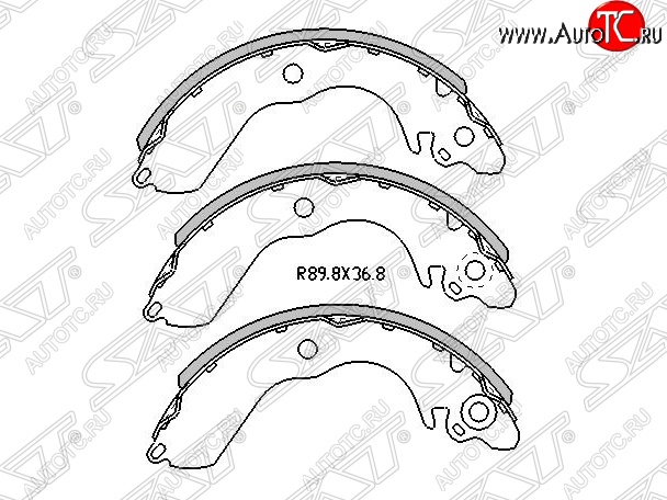 1 039 р. Колодки тормозные SAT (задние) Mitsubishi Mirage CJ,CK,CL,CM хэтчбэк 3 дв. (1995-2001)  с доставкой в г. Йошкар-Ола