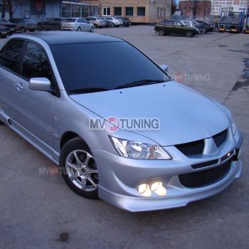 1 149 р. Реснички на фары var №1 (узкие) Mitsubishi Lancer 9 1-ый рестайлинг седан (2003-2005) (Неокрашенные)  с доставкой в г. Йошкар-Ола. Увеличить фотографию 2