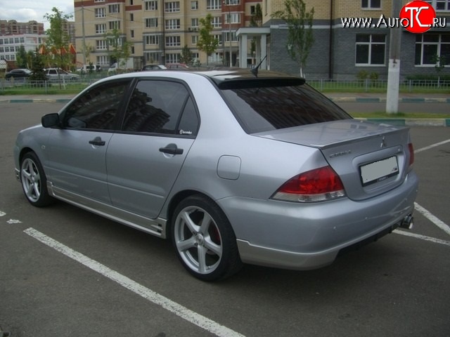 4 999 р. Накладка на задний бампер EGR Mitsubishi Lancer 9 2-ой рестайлинг седан (2005-2009) (Неокрашенная)  с доставкой в г. Йошкар-Ола