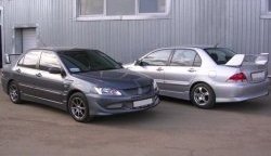 6 699 р. Пороги накладки EVO 9 Mitsubishi Lancer 9 1-ый рестайлинг седан (2003-2005) (Неокрашенные)  с доставкой в г. Йошкар-Ола. Увеличить фотографию 2