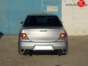 18 499 р. Задний бампер INGS Extreem  Mitsubishi Lancer  9 (2003-2009) 1-ый рестайлинг седан, 2-ой рестайлинг седан (Неокрашенный)  с доставкой в г. Йошкар-Ола. Увеличить фотографию 4