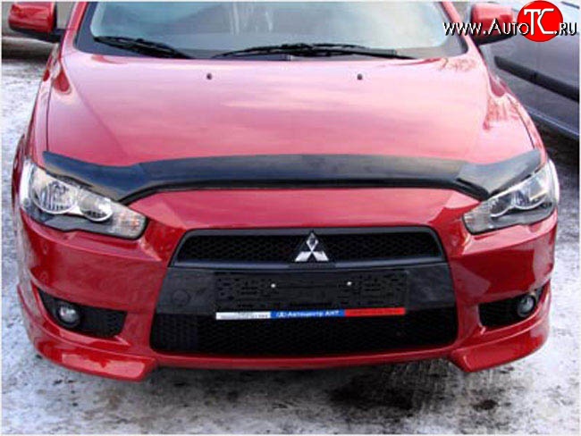 2 879 р. Дефлектор капота NovLine Mitsubishi Lancer 10 хэтчбэк дорестайлинг (2007-2010)  с доставкой в г. Йошкар-Ола