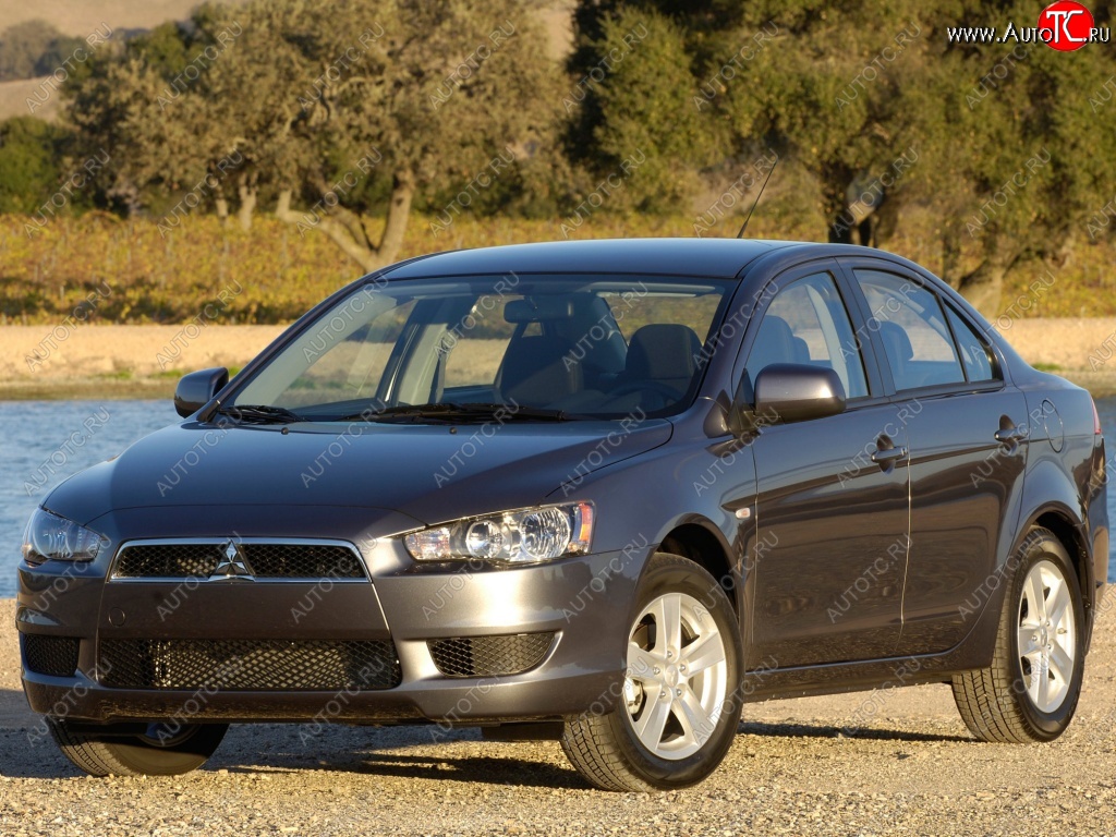 5 949 р. Передний бампер Стандартный Mitsubishi Lancer 10 хэтчбэк дорестайлинг (2007-2010)  с доставкой в г. Йошкар-Ола