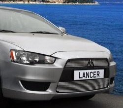 Декоративные вставки решетки радиатора Novline Mitsubishi Lancer 10 CY седан дорестайлинг (2007-2010)