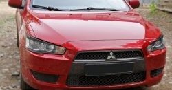 649 р. Реснички на фары RA  Mitsubishi Lancer  10 CY (2011-2017) седан рестайлинг, хэтчбек 5 дв рестайлинг (Неокрашенные)  с доставкой в г. Йошкар-Ола. Увеличить фотографию 4