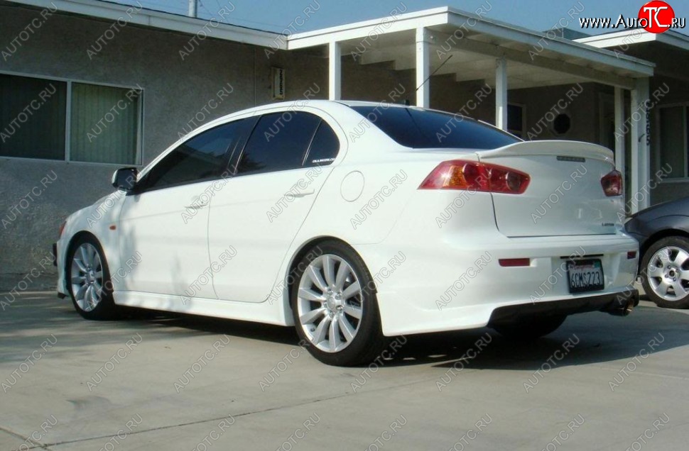 4 149 р. Лип спойлер DUCKBILL Mitsubishi Lancer 10 седан дорестайлинг (2007-2010) (Неокрашенный)  с доставкой в г. Йошкар-Ола