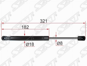 Газовый упор крышки багажника SAT Mitsubishi Lancer 10 хэтчбэк дорестайлинг (2007-2010)