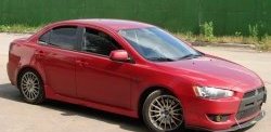 4 549 р. Пороги накладки Evo Mitsubishi Lancer 10 седан дорестайлинг (2007-2010) (Неокрашенные)  с доставкой в г. Йошкар-Ола. Увеличить фотографию 4