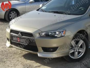 Клыки переднего бампера (комплектация 2.0 INTENSE) MV-Tuning Mitsubishi Lancer 10 хэтчбэк дорестайлинг (2007-2010)