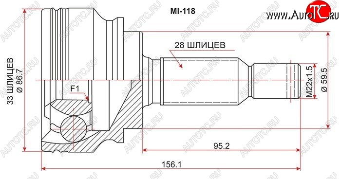 2 299 р. ШРУС SAT (наружный)  Mitsubishi Lancer  10 (2007-2017) седан дорестайлинг, хэтчбэк дорестайлинг, седан рестайлинг, хэтчбек 5 дв рестайлинг  с доставкой в г. Йошкар-Ола