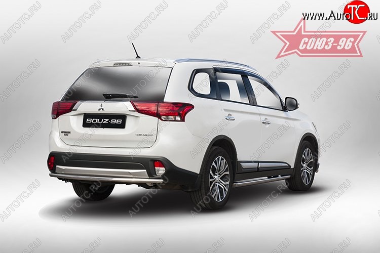 9 404 р. Защита заднего бампера Souz-96 (d42) Mitsubishi Outlander GF 2-ой рестайлинг (2015-2018)  с доставкой в г. Йошкар-Ола