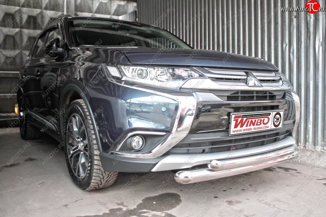 13 999 р. Защита переднего бампера Mitsubishi Outlander 2014+  Mitsubishi Outlander  GF (2015-2018) 2-ой рестайлинг  с доставкой в г. Йошкар-Ола