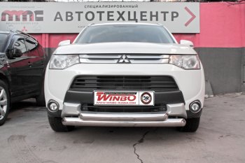 13 999 р. Защита переднего бампера Mitsubishi Outlander 2014+  Mitsubishi Outlander  GF (2015-2018) 2-ой рестайлинг  с доставкой в г. Йошкар-Ола. Увеличить фотографию 2