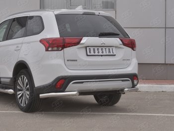 13 899 р. Защита заднего бампера (Ø63 мм уголки, нержавейка) SLITKOFF Mitsubishi Outlander GF 3-ий рестайлинг (2018-2022)  с доставкой в г. Йошкар-Ола. Увеличить фотографию 3