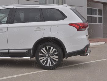 15 999 р. Защита заднего бампера (Ø75x42 мм, нержавейка) Russtal Mitsubishi Outlander GF 3-ий рестайлинг (2018-2022)  с доставкой в г. Йошкар-Ола. Увеличить фотографию 3