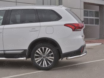 18 649 р. Защита заднего бампера (Ø63 мм, нержавейка) RUSSTAL  Mitsubishi Outlander  GF (2018-2022) 3-ий рестайлинг  с доставкой в г. Йошкар-Ола. Увеличить фотографию 3