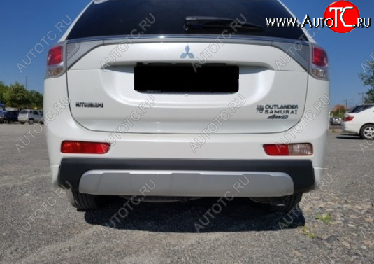 3 499 р. Диффузор заднего бампера BROOMER Design  Mitsubishi Outlander  GF (2012-2014) дорестайлинг (Неокрашенный)  с доставкой в г. Йошкар-Ола