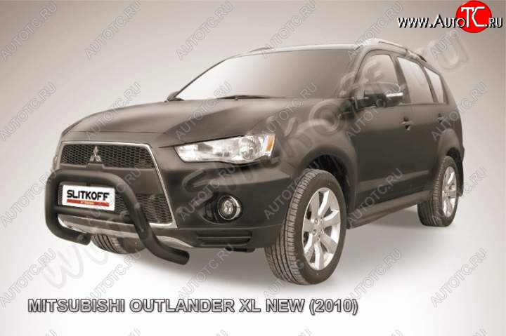 23 599 р. Кенгурятник d76 низкий Mitsubishi Outlander XL (CW)  рестайлинг (2010-2013) (Цвет: серебристый)  с доставкой в г. Йошкар-Ола