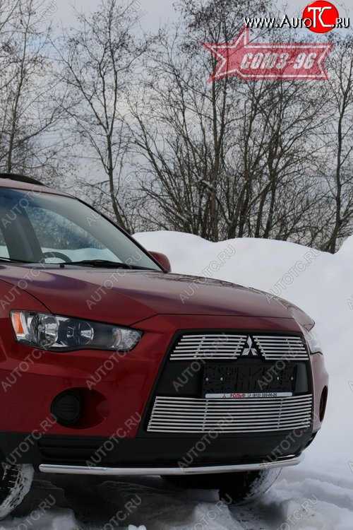 8 729 р. Защита переднего бампера из одинарной трубы диаметром 42мм Souz-96 Mitsubishi Outlander XL (CW)  рестайлинг (2010-2013)  с доставкой в г. Йошкар-Ола