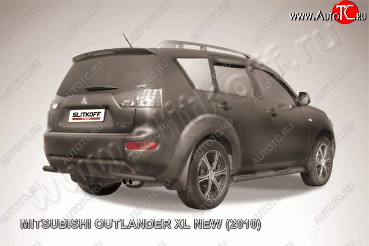 4 999 р. Уголки d57  Mitsubishi Outlander  XL (2010-2013) (CW)  рестайлинг (Цвет: серебристый)  с доставкой в г. Йошкар-Ола