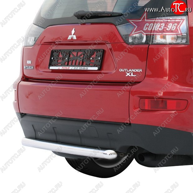 6 884 р. Защита заднего бампера Souz-96 (d60) Mitsubishi Outlander XL (CW)  рестайлинг (2010-2013)  с доставкой в г. Йошкар-Ола