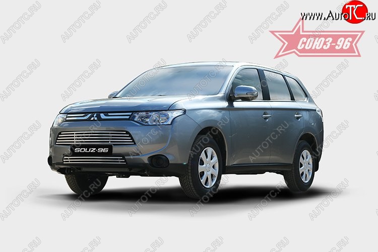 9 899 р. Декоративные элементы воздухозаборника Souz-96 (d16) Mitsubishi Outlander GF дорестайлинг (2012-2014)  с доставкой в г. Йошкар-Ола