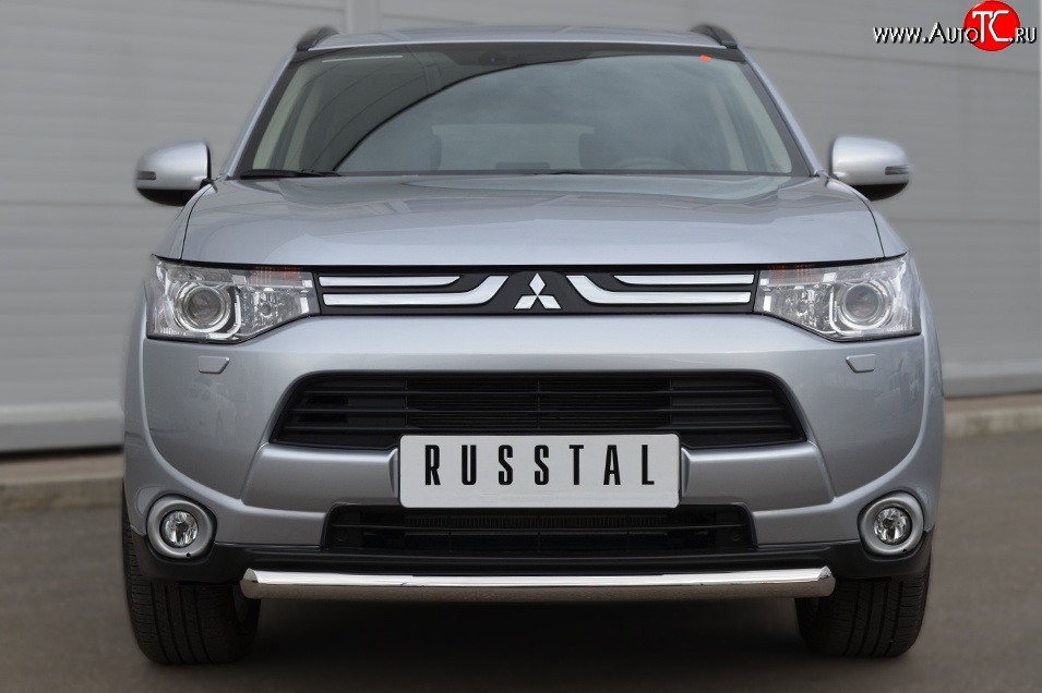 13 999 р. Одинарная защита переднего бампера диаметром 63 мм SLITKOFF Mitsubishi Outlander GF дорестайлинг (2012-2014)  с доставкой в г. Йошкар-Ола