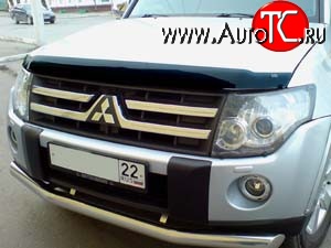 3 599 р. Дефлектор капота NovLine Mitsubishi Pajero 4 V90 дорестайлинг (2006-2011)  с доставкой в г. Йошкар-Ола