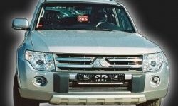 11 549 р. Накладка на передний бампер (Wagon) CT Mitsubishi Pajero 4 V90 дорестайлинг (2006-2011) (Неокрашенная)  с доставкой в г. Йошкар-Ола. Увеличить фотографию 2