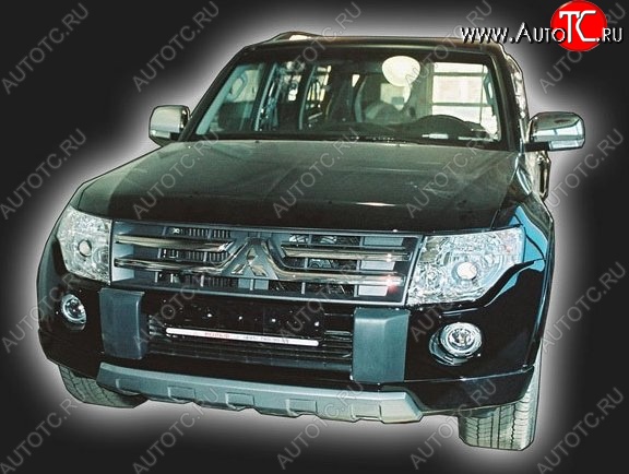 11 549 р. Накладка на передний бампер (Wagon) CT Mitsubishi Pajero 4 V90 дорестайлинг (2006-2011) (Неокрашенная)  с доставкой в г. Йошкар-Ола