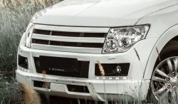 8 199 р. Решётка радиатора BROOMER Design Mitsubishi Pajero 4 V80 дорестайлинг (2006-2011) (Неокрашенная)  с доставкой в г. Йошкар-Ола. Увеличить фотографию 3