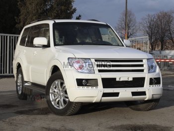 8 199 р. Решётка радиатора BROOMER Design Mitsubishi Pajero 4 V80 дорестайлинг (2006-2011) (Неокрашенная)  с доставкой в г. Йошкар-Ола. Увеличить фотографию 4