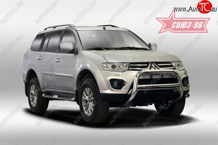 14 417 р. Защита переднего бампера Souz-96 (d76) Mitsubishi Pajero Sport QE дорестайлинг (2015-2021)  с доставкой в г. Йошкар-Ола