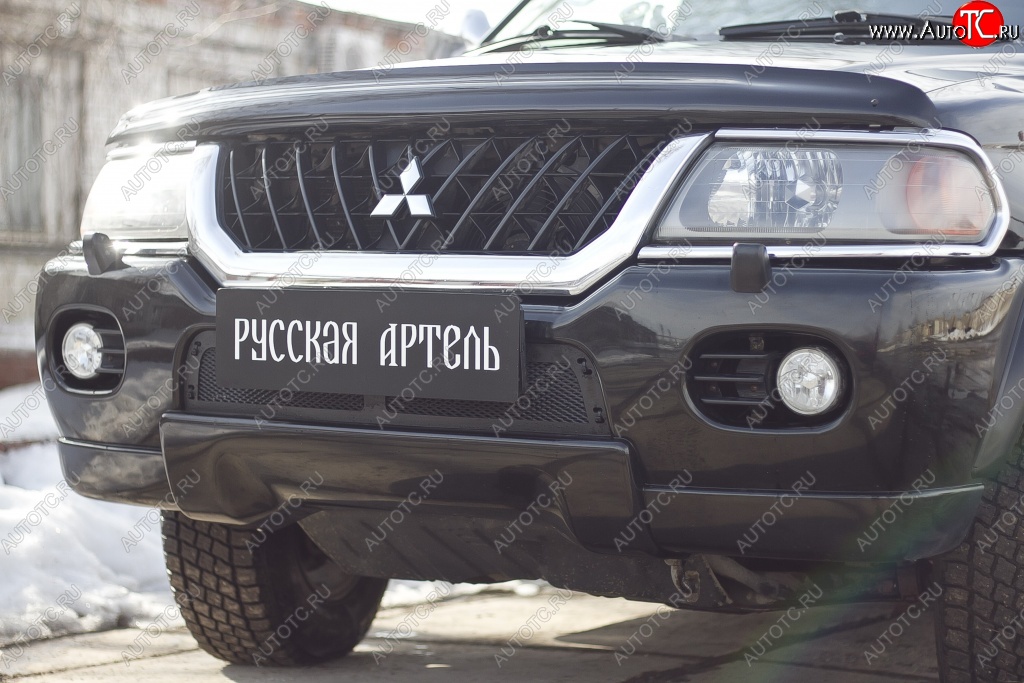 1 879 р. Защитная сетка решетки переднего бампера РА Mitsubishi Pajero Sport PA дорестайлинг (1996-2004)  с доставкой в г. Йошкар-Ола