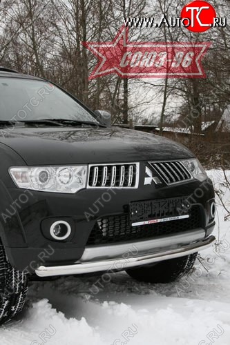 10 349 р. Защита переднего бампера одинарная Souz-96 (d60) Mitsubishi Pajero Sport PB дорестайлинг (2008-2013)  с доставкой в г. Йошкар-Ола