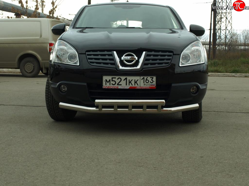 12 449 р. Защита переднего бампера 63,5 мм Nissan Qashqai 1 дорестайлинг (2007-2010)  с доставкой в г. Йошкар-Ола