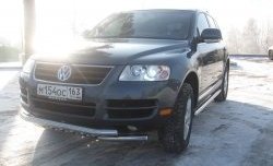 14 249 р. Двойная Защита переднего бампера Metall Design Volkswagen Touareg GP дорестайлинг (2002-2007)  с доставкой в г. Йошкар-Ола. Увеличить фотографию 2