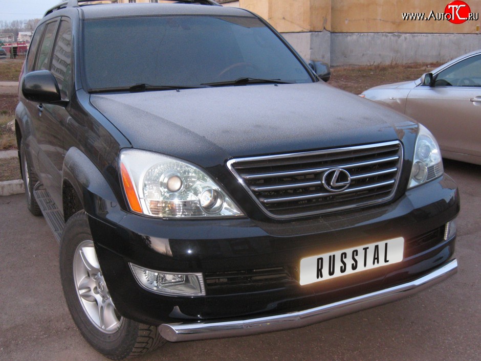 20 449 р. Одинарная защита переднего бампера SLITKOFF 76 мм Lexus GX470 J120 дорестайлинг (2002-2007)  с доставкой в г. Йошкар-Ола