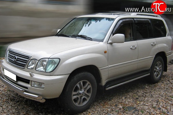 14 999 р. Защита порогов (Ø42 мм, нержавейка) SLITKOFF  Lexus LX470  J100 (1998-2002) дорестайлинг  с доставкой в г. Йошкар-Ола