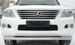 Одинарная защита переднего бампера SLITKOFF 70 мм Lexus LX570 J200 дорестайлинг (2007-2012)