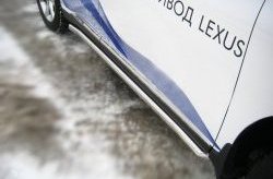 22 499 р. Защита порогов SLITKOFF из круглой трубы диаметром 63 мм Lexus RX350 AL10 дорестайлинг (2008-2012)  с доставкой в г. Йошкар-Ола. Увеличить фотографию 2